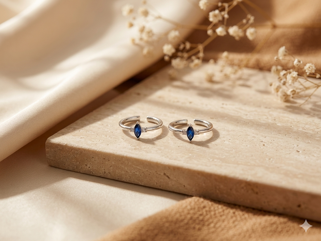 SAPHIRE TOE RINGS