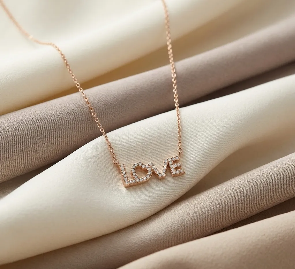 LOVE ROSE SILVER CHAIN