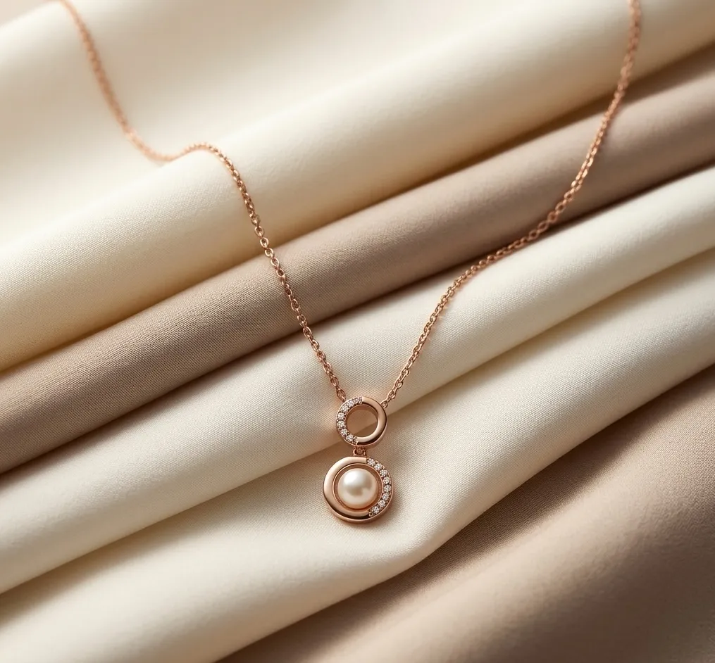 ROSE SILVER PEARL CHAIN