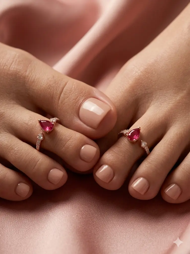 RUBY ROSESILVER TOE RING