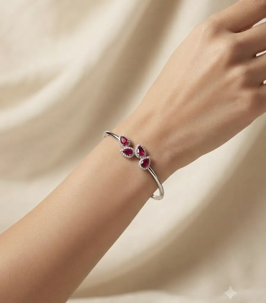 RUBY DROP SHAPE KADA